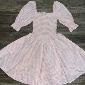 Blue Rain Pink Gingham Dress